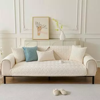 Однотонный нескользящий чехол для дивана, утолщенный мягкий диван, полотенце для подушки для гостиной, мебель, декор, чехлы для диванов 70 x 70cm чёрный