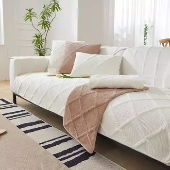 Однотонный нескользящий чехол для дивана, утолщенный мягкий плюшевый диван, подушка, полотенце для гостиной, мебель, декор, чехлы, чехлы для диванов 70x70