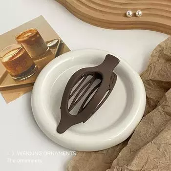 Однотонный овальный зажим-краб для волос Женский корейский зажим-уточка для хвостика Простая модная заколка для волос Аксессуары для волос для девочки