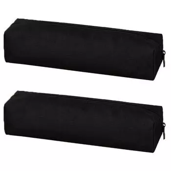 однотонный пенал для девочек и мальчиков, 2 шт., простая тканевая коробка для канцелярских принадлежностей, портативный детский пенал для подростков обратно в школу One Size розовый