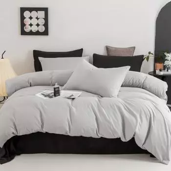 Однотонный пододеяльник из хлопка, односпальная кровать, новое постиранное хлопковое одеяло, популярное в Европе и США, приятное для кожи, 220x240, двуспальное постельное белье 150x200 Single duvet