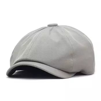 Однотонный повседневный берет, мужская шапка с утиным язычком, осенне-зимняя теплая кепка для пожилых женщин, женская кепка вперед, восьмиугольная кепка в стиле ретро, женская кепка 56-58cn чёрный