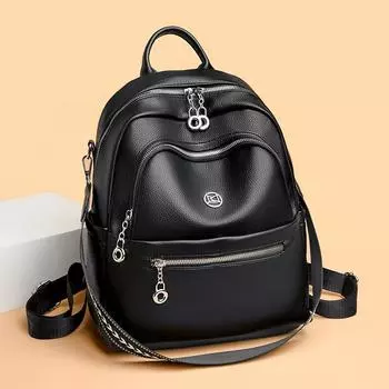 Однотонный простой рюкзак, модный женский рюкзак большой емкости, женская универсальная сумка через плечо, новый стиль, школьная сумка для студентов