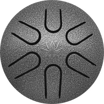 Однотонный язычковый барабан ONETONE, ля-мажорная пентатоника, 6 нот, серебро, 1 наклейка с номером тональности, 3 дюйма, OTTG-03/SV [Инструкция по эксплуатации, молоточек, в комплекте]