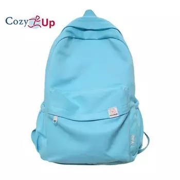 Однотонный рюкзак, большая вместимость для школьников, холщовая сумка для отдыха и путешествий 29x13x43cm розовый