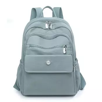 Однотонный рюкзак большой вместимости, дорожная сумка для активного отдыха, студенческий легкий рюкзак для поездок на работу синий
