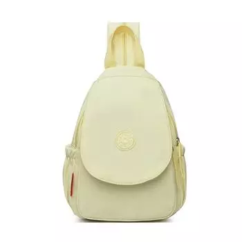 Однотонный рюкзак для путешествий, женская наплечная сумка, многофункциональная спортивная нагрудная сумка бежевый