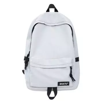 Однотонный рюкзак мужской школьный рюкзак женский большой емкости дорожный компьютерный рюкзак чёрный