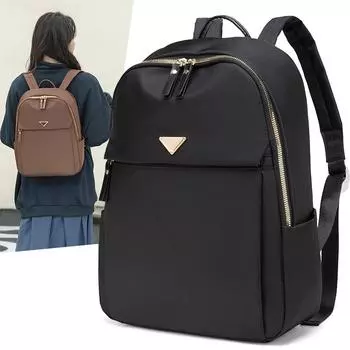 Однотонный рюкзак Женская компьютерная сумка Рюкзак большой емкости кофейный