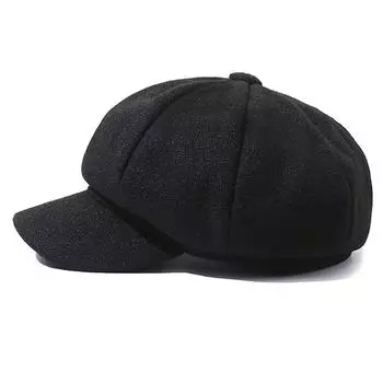 Однотонный шерстяной берет для осени и зимы, ветрозащитная шапка для мальчиков, мужские и женские универсальные кепки для маляров розовый