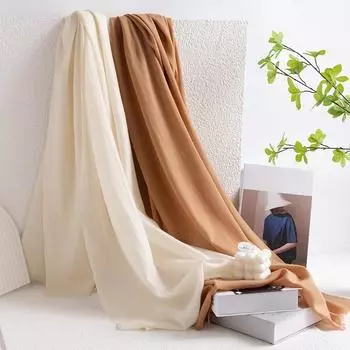 Однотонный шерстяной шарф женский мягкий четырехсезонный новый кашемировый шарф теплый шарф шаль с кисточками двойного назначения серый