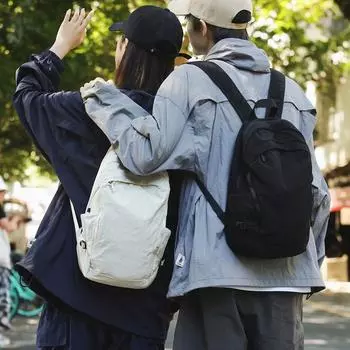 Однотонный школьный рюкзак для школьников, мужской дорожный рюкзак для женщин белый