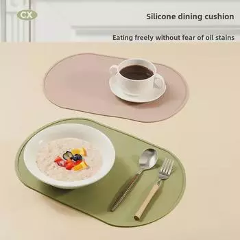 Однотонный силиконовый коврик под приборы: Изоляционный, противоожоговый, водонепроницаемый и маслостойкий коврик для стола