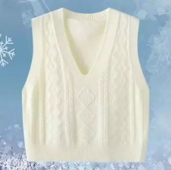 Однотонный свитер без рукавов, жилет, теплый модный вязаный женский жилет для повседневной носки S