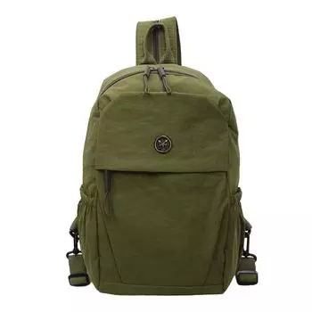 Однотонный женский рюкзак Многофункциональная нагрудная сумка Большая вместимость Сумка через плечо зелёный