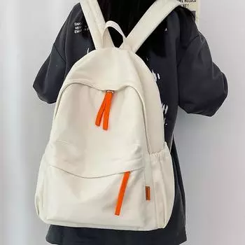 Однотонный женский рюкзак, школьный рюкзак для студентов, мужской рюкзак большой емкости красный