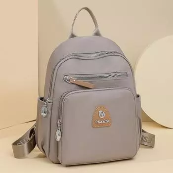 Однотонный женский рюкзак, спортивная сумка большой емкости, нейлоновый рюкзак для мамы темно-зеленого