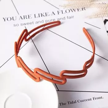 Однотонный женский волнообразный полый геометрический пластиковый ободок для волос Snon-slip уличная повязка на голову Обруч для волос Модные аксессуары для волос Головной убор