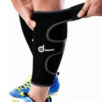 Odoland of Calf Support Shin Stairway Velcro Shin Sweat Quick Heat For Athletic General Включает в себя как черный [Упаковка 2], так и компрессионный, тип,