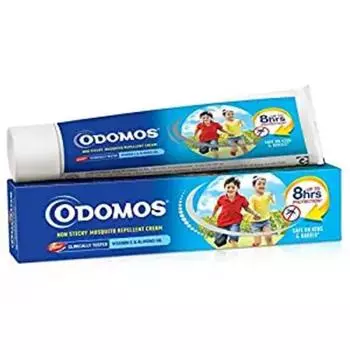 Odomos Нелипкий крем от комаров с витамином Е и миндалем 50g