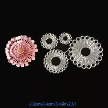 Одуванчик Цветок Вырубные штампы Металлический трафарет DIY Скрапбукинг Альбом Бумага Карточка Тиснение Ремесло Искусство Лепесток