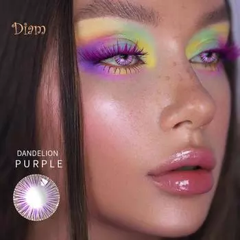 Одуванчик Глаз Цветные Ежегодные 0 Диоптрий Контактные Линзы Косплей Очки Макияж чёрный