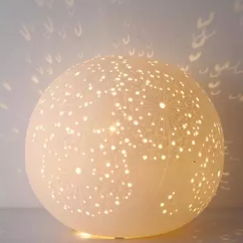 Одуванчик Керамика Светодиодный Ночник Настольный Стол Теплая Белая Лампа Украшение Спальни