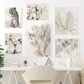 Одуванчик, птица, кролик, хвост, трава, тростник, пальмовые листья, настенная живопись на холсте, постеры и принты, настенные панно для декора гостиной 21X30cm No Frame