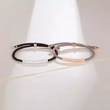 OEM и ODM ювелирные изделия на заказ, позолоченные браслеты из стерлингового серебра 925 пробы, регулируемый плетеный браслет из веревки для мужчин 19.5CM