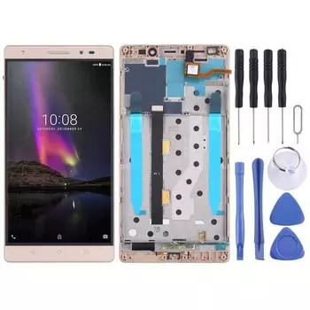 OEM ЖК-экран для Lenovo Phab2 Plus PB2-670N PB2-670M PB2-670Y дигитайзер в полной сборке с рамкой (Золото) золотистый