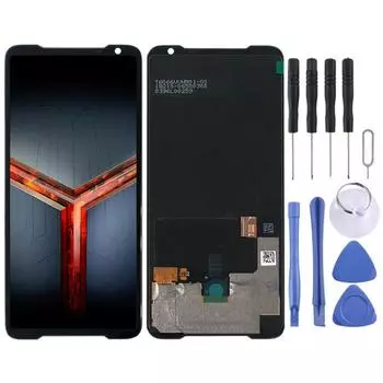 OEM ЖК-экран для телефона Asus ROG Phone II ZS660KL с дигитайзером в полной сборке (черный) чёрный
