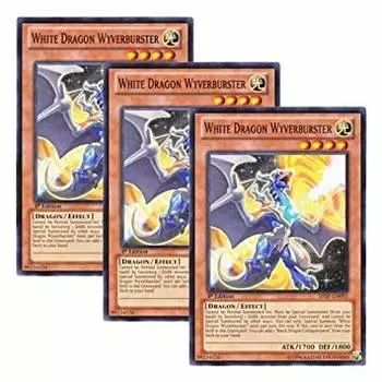 of 3 English version White Dragon Wyverburster Shining White Dragon Wyverstar 1st Edition Set Yu-Gi-Oh! SHSP-EN093 (Normal)