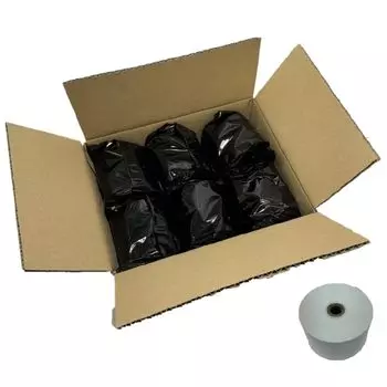 из 6 отдельных рулонов термобумаги для чеков шириной 80 мм x внешним диаметром 80 мм x длиной толщиной, диаметром сердцевины 12 мм Oji [Установить объемы, упаковано]