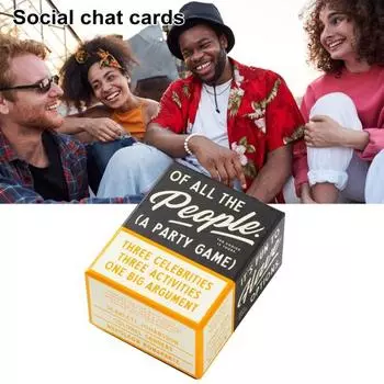 of All The People Социальная игра для вечеринок с 450+ картами Карточная игра для взрослых Семейная настольная игра для 2+ игроков чёрный