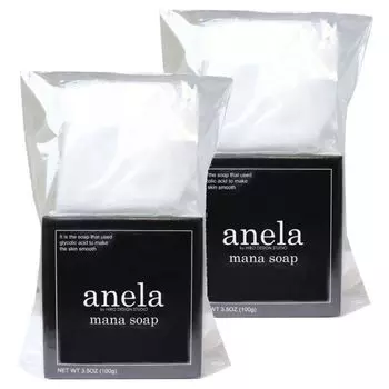 мыло anela Mana 100г с сеткой для вспенивания [Набор 2 шт.]