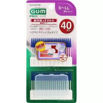 of Gum Periodontal Pro Care Soft Pick Sizes S to LL 40 pieces [Set 2]