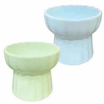 of iikuru Cat Tableware Ceramic Food Bowl Stand with Legs Easy to Eat Cat Feeding Dish Cat Feeding Water Bowl Ceramic Dog Kitten Rice Dish Tableware