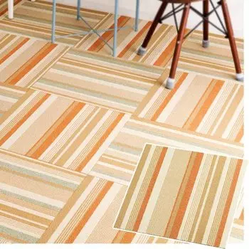 of Iris Plaza Tile Carpet Carpet Joint Mat Border Orange 50 x 50cm [Set 10]