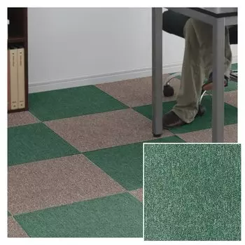 of Iris Plaza Tile Carpet Green 50 x 50cm Made in Japan Joint [Set 10] Non-slip MJ-1009 зелёный