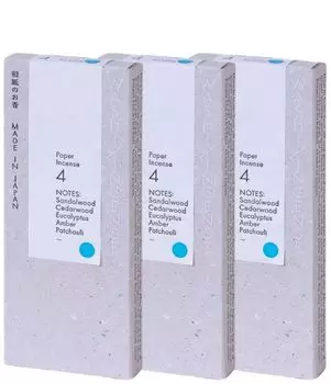 of Kunjudo WASHI INCENSE Japanese paper incense Sandalwood scent Paper incense with clip Incense incense [Set 3] #4 (30 pieces)