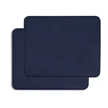 of LIANGKEBAO Mouse 1 Deep Blue x 1 Deep 210 x 250 x 1 Laser Washable [Set 2] Pad, Blue, mm, Durable, Stylish, Anti-Slip, (Deep Blue)