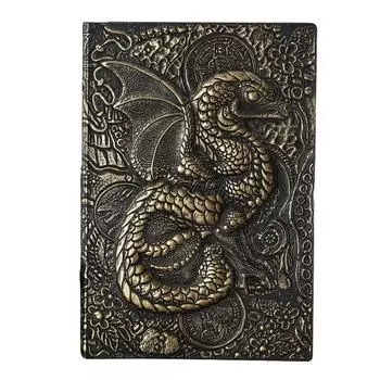 of Magic Note 3D тисненая кожаная винтажная записка Dragon Dragon Dragon x Antique Notebook с кожаной обложкой Тисненый ретро-блокнот Magic Book