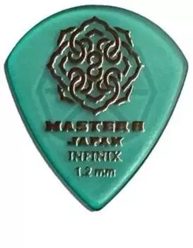 of MASTER8 JAPAN INFINIX HARD POLISH JAZZ III XL RUBBER GRIP Guitar Pick [Set 20] 1.2mm Anti-slip [IFHPR-JZ120] зелёный