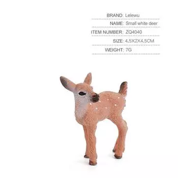 Of Simulation Animal Reindeer Squirrel Red Fox Model Set Whitetailed Hand Deer Small white deer