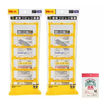of Takara Tomy Pla Rail Double Track Block Pier 6 pieces per 12 pieces in total bonus deodorizing [Set 2] J-22 bag, (includes bag)
