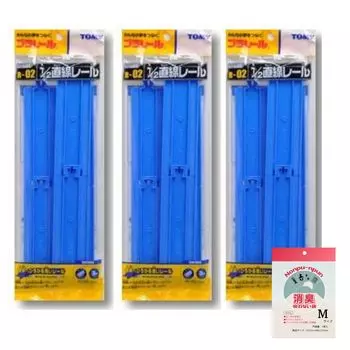 of Takara Tomy Plastic Rail Straight Rail 1 bag of 6 pieces bonus deodorant [Set 3] 1/2 R-02 (with bag)