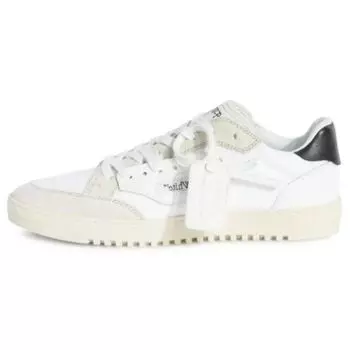 Off-White 5.0 Низкие Белые Бежевые Черные Мужские Кроссовки OMIA227C99FAB005-0110 41