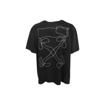 Off-White Abstract Arrows Футболка с короткими рукавами, черные/белые мужские топы OMAA038F191850111001 XS