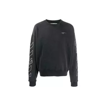 Off-White Абстрактные стрелки на свитшоте, черный / белый, мужские топы OMBA035F19E300111001 S