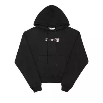 Off-White Acrylic Arrow Over Hoodie Черные/фуксия Мужские топы OMBB037F21FLE0151032